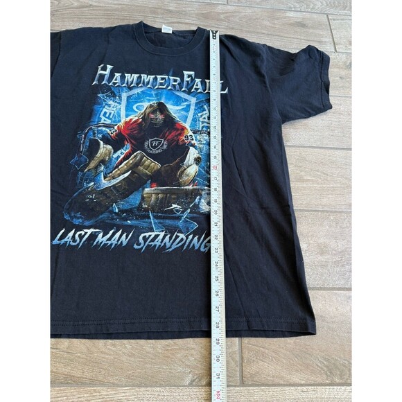 Hammer Fall Heavy Metal Shirt Adult Size XL Blue HFM Short Sleeve EUC - Picture 5 of 6